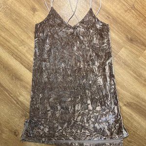 NWT Fux Crushed Velvet Mini Dress